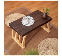 Table basse japonaise multifonctionnelle avec tabouret, table basse de balcon rétro pour la maison, marron, 80 x 39 x 30 cm, parfaite pour le thé et les activités de loisirs