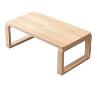 Table basse japonaise pliable, autel de méditation, table assise, multifonction, pour thé, salle à manger, pas de montage nécessaire (A 100 x 50 x 40 cm)