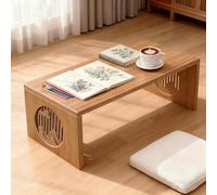 Table Basse Japonaise Pliable en Bois de Bambou - 70 cm Sans Montage, pour Thé Tatami, Méditation, Autel Zen, Salon, Bureau ou Balcon Design Minimaliste, Facile à Nettoyer et Ranger(60cm/23.6in)