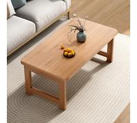 Table basse japonaise pliable moderne - Design rectangulaire bas en bois - Pas de montage nécessaire - Parfaite pour chambre à coucher, balcon, salon, l'heure du thé - Élégance peu encombrante.
