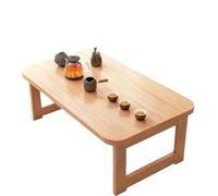 Table Basse Japonaise Pliante avec Mécanisme de Verrouillage, Table à Hauteur Réglable Économisant l'espace pour la Maison, Le Bureau, la Chambre et la Salle de Thé(Beige,100 * 50 * 40 cm)