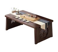 Table basse japonaise pliante rectangulaire en bois massif de qualité supérieure pour la méditation et le thé, tailles 60 cm, 70 cm, 80 cm, élégante table basse pour salon et bureau