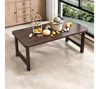 Table Basse Japonaise Pliante, Table de Thé Tatami Moderne en Bambou, avec Coins Arrondis et Barre de Renforcement, Facile à Ranger, pour Repas, Salon(Brown,70*40*45cm/27.6*15.7*17.7in)