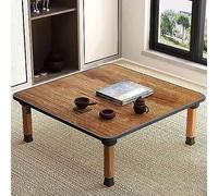 Table basse japonaise portable - Bureau bas pliable en bois pour ordinateur portable, méditation et utilisation à la maison/bureau (80 x 60 cm) - Design élégant et peu encombrant
