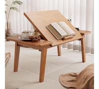 Table Basse Japonaise réglable et Pliable, Table de méditation multifonctionnelle for la Lecture et Le Salon, légère et Facile à Ranger.