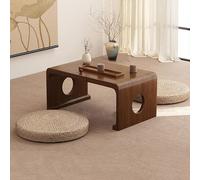 Table basse japonaise, table basse en bois massif pour s'asseoir sur le sol, table basse de méditation minimaliste pour salon, tatami, salle à manger