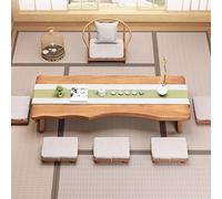 Table Basse Japonaise Table Basse Peu Encombrante 100 120 140 160 180 200 Cm Table À Manger Polyvalente Dans Le Salon Pour Manger Et Méditer Table D'Étude Avec Finition Naturelle(160x60x35cm)