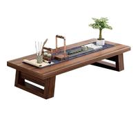 Table basse japonaise zen en bois massif pour salon minimaliste 140 x 60 x 35 cm Décoration d'intérieur moderne Design gain de place