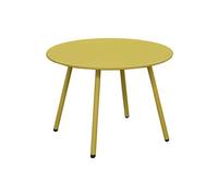 Alizé Table basse jardin Rio ronde Ø 50 cm acier cataphorèse Moutarde