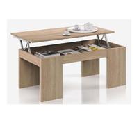 Table basse à plateau relevable - Coloris chêne canadian