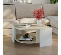 Table basse Klipsari 75 x 75 x 40 cm sable blanc