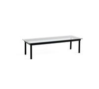 Table Basse Kofi 140x50 Chêne Noir/Transparent Transparent