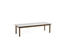 Table Basse Kofi 140x50 Noyer/ Transparent Transparent