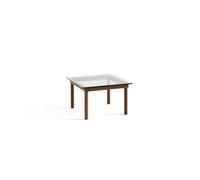 Table Basse Kofi 60x60 cm Noyer/ Transparent Transparent