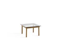 Table Basse Kofi 60x60 en Chêne et Verre Transparent