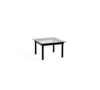 Table Basse Kofi 60x60 en Chêne Noir et Verre Transparent