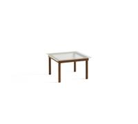 Table Basse Kofi 60x60 Noyer/ Transparent Rainuré Transparent