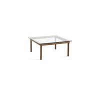 Table Basse Kofi 80x80 Noyer/ Transparent Transparent