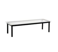 Table basse Kofi structure chêne noir 140x50cm water-based lacquered oak base
