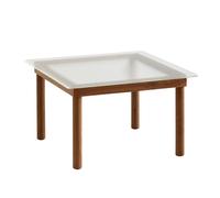 Table basse Kofi structure noyer 60x60cm water-based lacquered walnut base