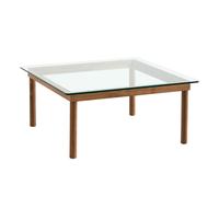 Table basse Kofi structure noyer 80x80cm water-based lacquered walnut base