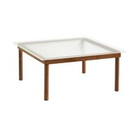 Table basse Kofi structure noyer 80x80cm water-based lacquered walnut base