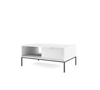 Table Basse Komodee NANAIMO STO1 Frontal en relief Blanc Blanc 68 x 104 x 48 cm