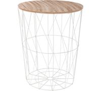 Table basse "Kumi" blanc D 47 cm - Atmosphera créateur d'intérieur