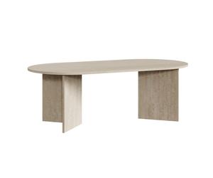 Table basse Kynd 119 x 60 x 40 cm effet travertin