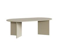 [en.casa] Table Basse de Salon Design Intemporelle avec Plateau Ovale Structure Robuste Moderne Stable pour Bureau Chambre Panneau de Particules Mélaminé 119 x 60 x 40 cm Couleur Sable