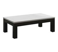 DEYTON - Table Basse L127cm Laquée Noir et Blanc Brillant - Altobuy Blanc