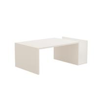 Table basse - MEMO - Rectangulaire - Blanc - Relevable - 86,8 x 32,4 x 50 cm