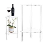 Table Basse Latérale Du Triangle Lucite - Support D'accent Acrylique Éclique, Support De Nuit Géométrique Transparent | Mobilier De Chevet Transparent, Décor Moderne Pour La Salle À Let