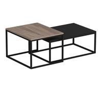 Table basse - LEKA - Rectangulaire - Anhtracite - 72 x 45 x 37 cm