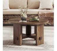 Table Basse - LITTLE TREE - Little Tree - Rond 80×80×45 cm - Bois massif - Marron rustique