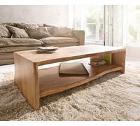 Table-Basse Live-Edge Acacia Nature 130x60 cm Tronc d'arbre