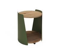 Table basse Lofta 40x40cm Vert/Chêne Vicco 58701