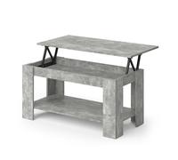 Vicco Table Basse Lorenz, Béton, 100x50cm avec Fonction d'élévation, avec mécanisme de Levage et Plateau de Table réglable en Hauteur