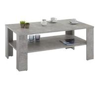 Table basse LORIENT, table de salon rectangulaire avec 1 étagère espace de rangement ouvert, en mélaminé décor béton couleur béton G
