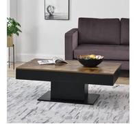 Table Basse Lünen 40 x 110 x 60 cm effet bois noir [en.casa]