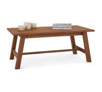 IDIMEX Table Basse LUZERNA rectangulaire pour Salon en Bois Massif Brun foncé, 110 x 45 cm, Design Moderne Minimaliste, Pieds en Bois