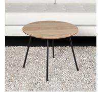 Table basse LYRA diamètre 55cm / Décor chêne