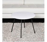 Table basse LYRA diamètre 55cm / Décor Chêne Blanc