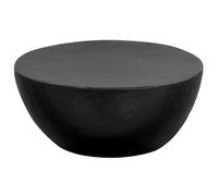 Table basse - Maison Exclusive - Aluminium martelé - Ø 70 cm - H 30 cm - Noir mat