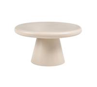 Beliani Table Basse Ronde à Pied Central Design Sculptural Style Organique Blanche Mamawi