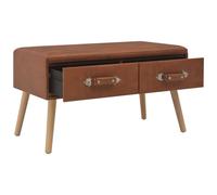 Table basse Marron 80x40x46 cm Similicuir