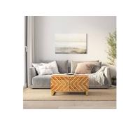 Table Basse Table d'Appoint Salon Marron et Noir Bois de Massif Manguier vidaXL