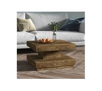 Vidaxl Table Basse Marron Foncé 60x60x35 Cm Mdf Marron