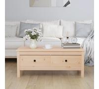 Vidaxl Table Basse 100x50x40 Cm Bois Massif De Pin Marron