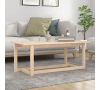 Table Basse Marron Miel 110x55x45 cm Bois Massif de Pin Table d’Appoint vidaXL